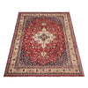 Kashan Area Rug Handmade Multi Medallion 9x12 ft