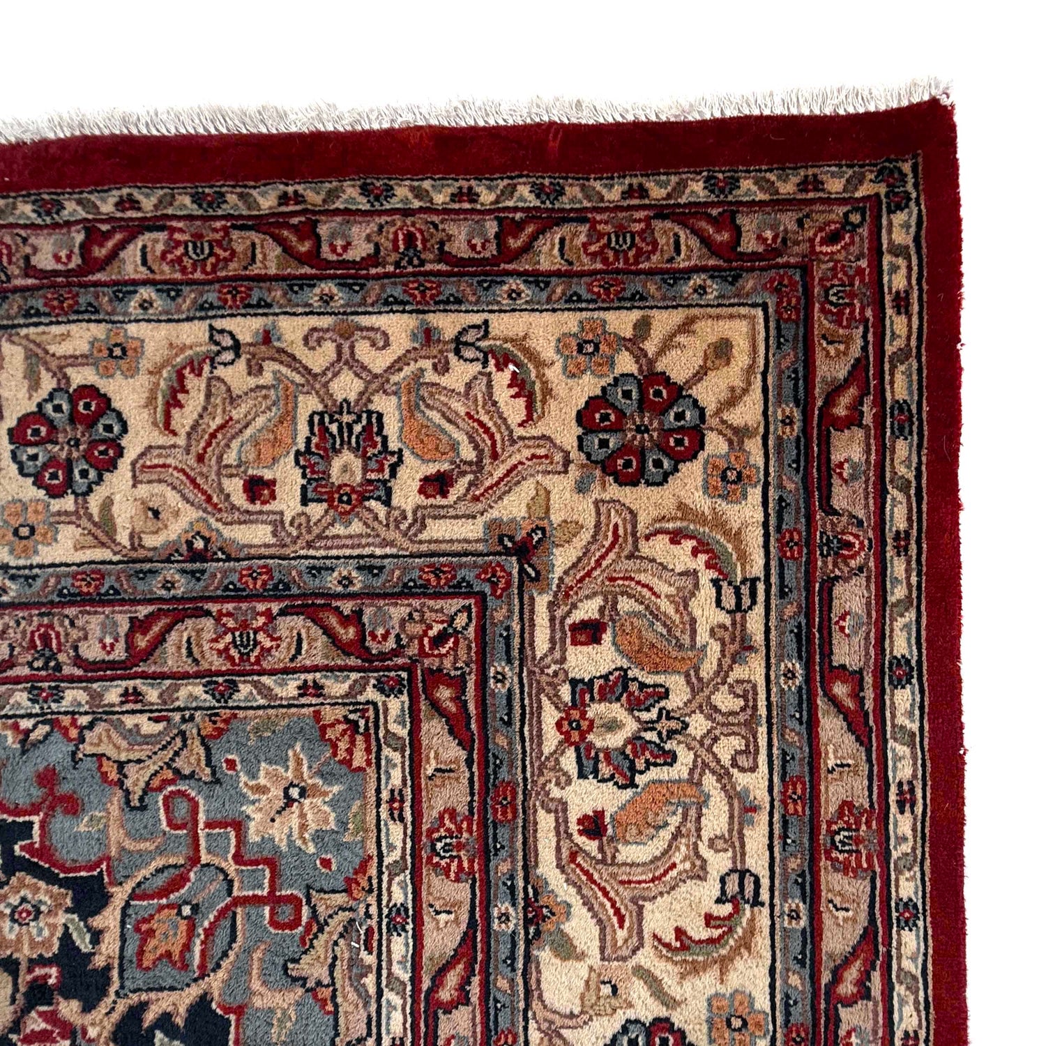 Kashan Area Rug Handmade Multi Medallion 9x12 ft