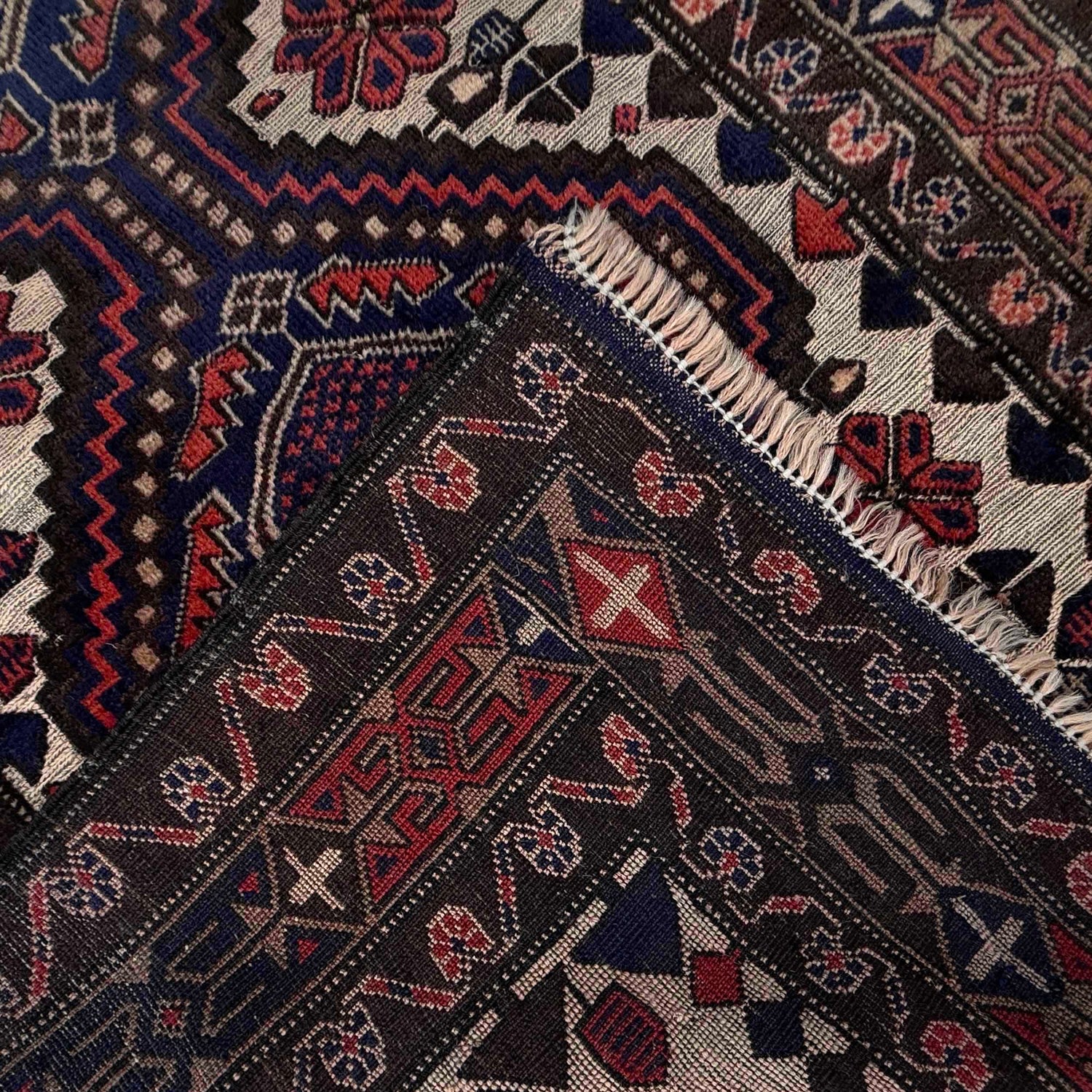 Barjasta Runner Rug Handmade Multi Floral 13' ft Runner
