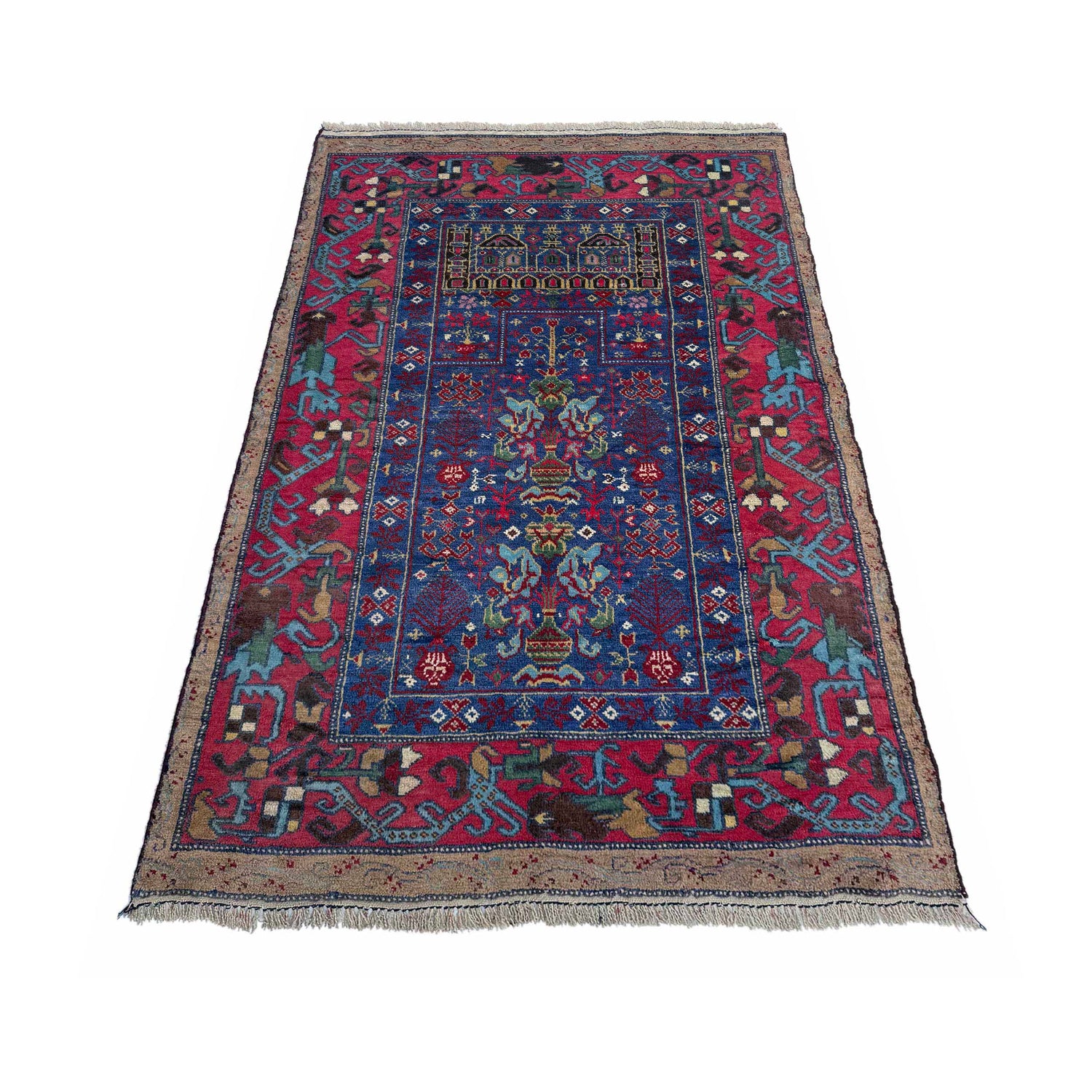 Baluchi Rug Handmade Multi Geometric 3x5 ft