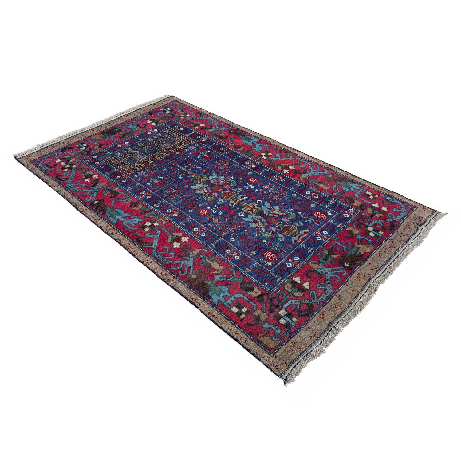 Baluchi Rug Handmade Multi Geometric 3x5 ft
