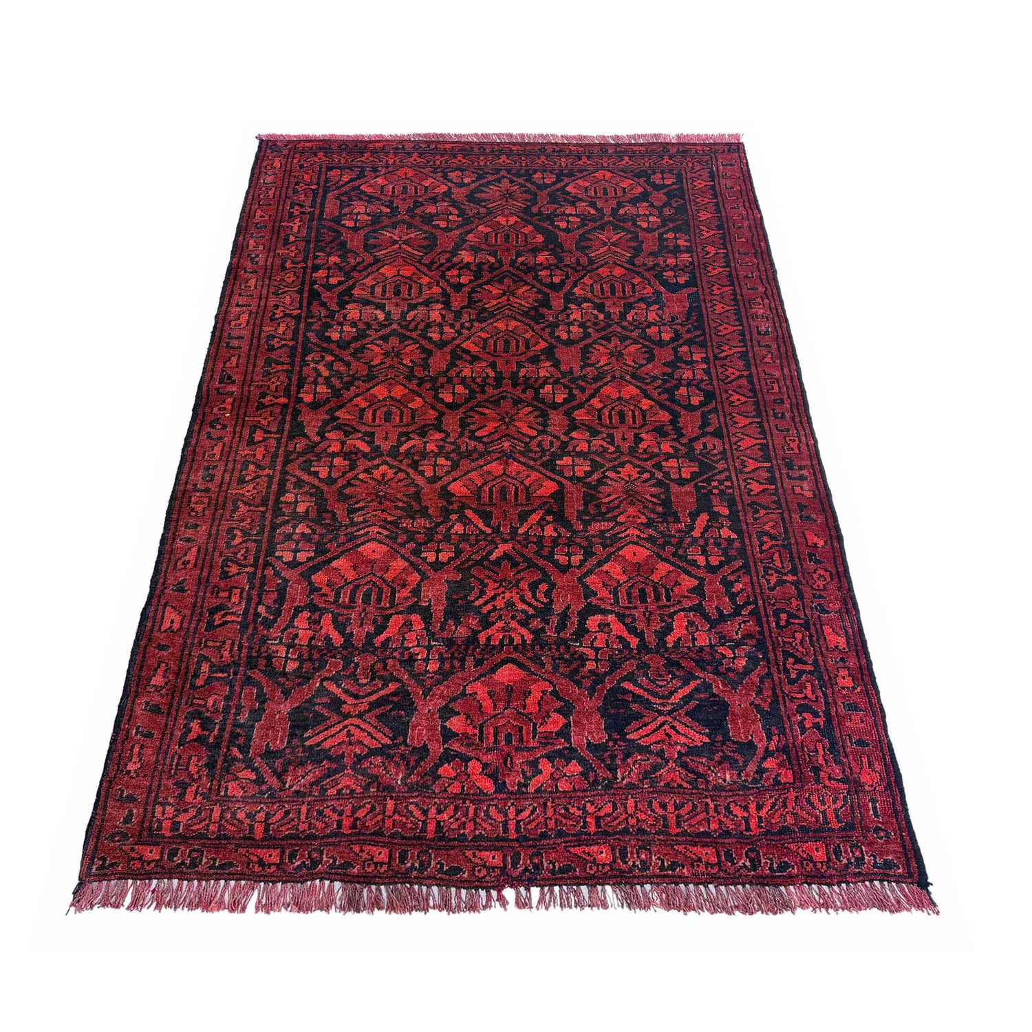 Baluchi Rug Handmade Multi Geometric 2x4 ft
