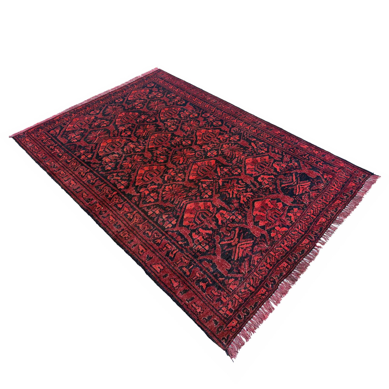 Baluchi Rug Handmade Multi Geometric 2x4 ft
