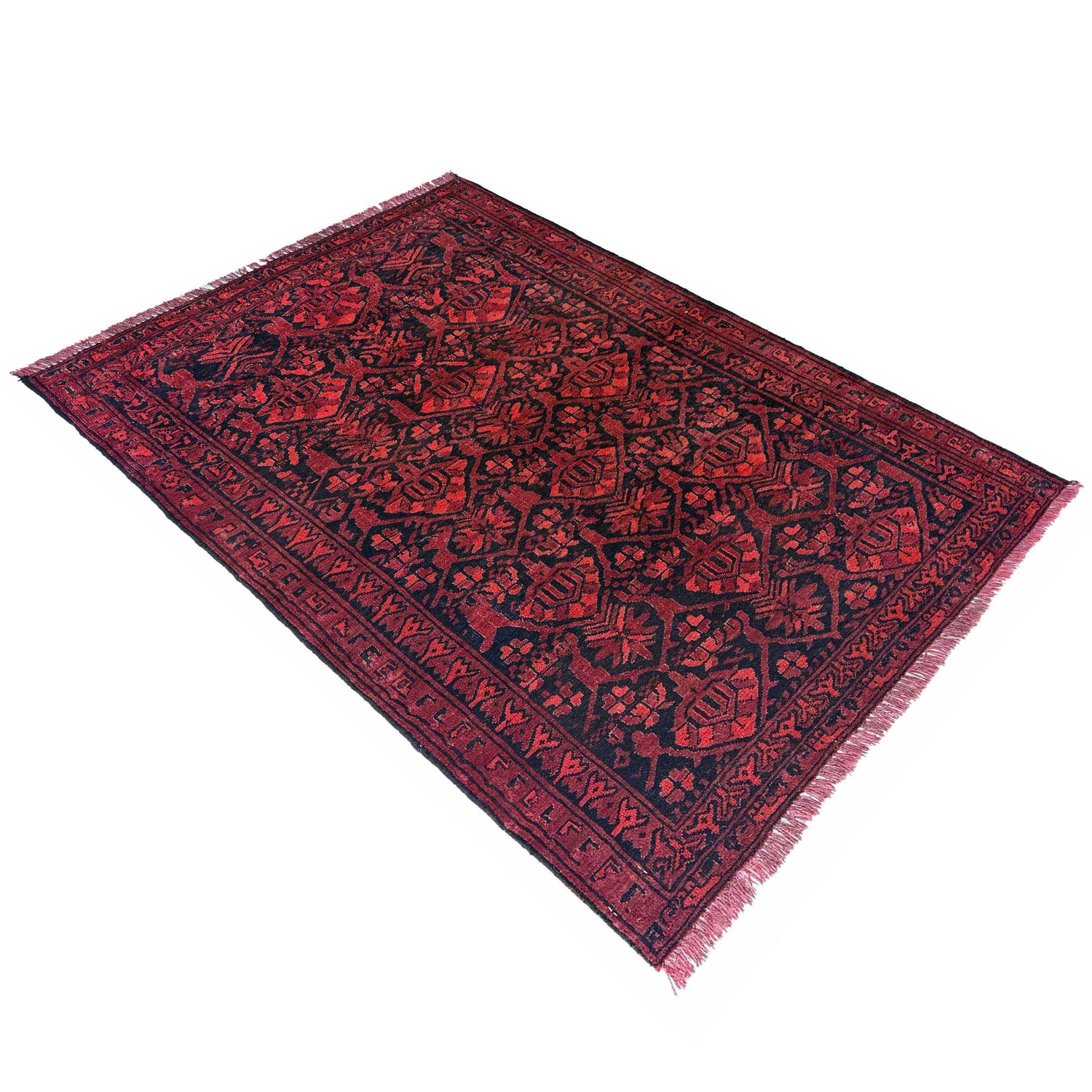 Baluchi Rug Handmade Multi Geometric 2x4 ft