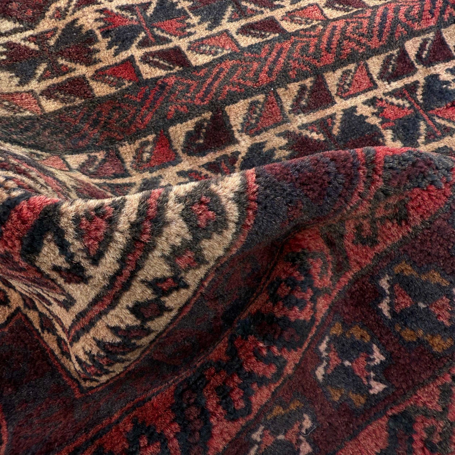 Baluchi Rug Handmade Multi Prayer Design 2x4 ft