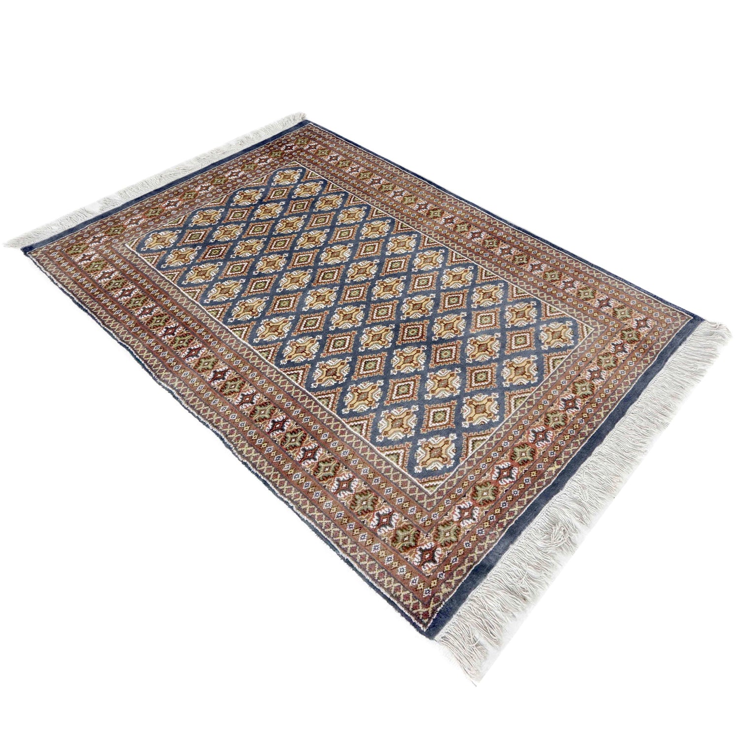 Jaldar Area Rug Handmade Multi Floral 4x6 ft