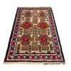 Baluchi Rug Handmade Multi Geometric 3x5 ft