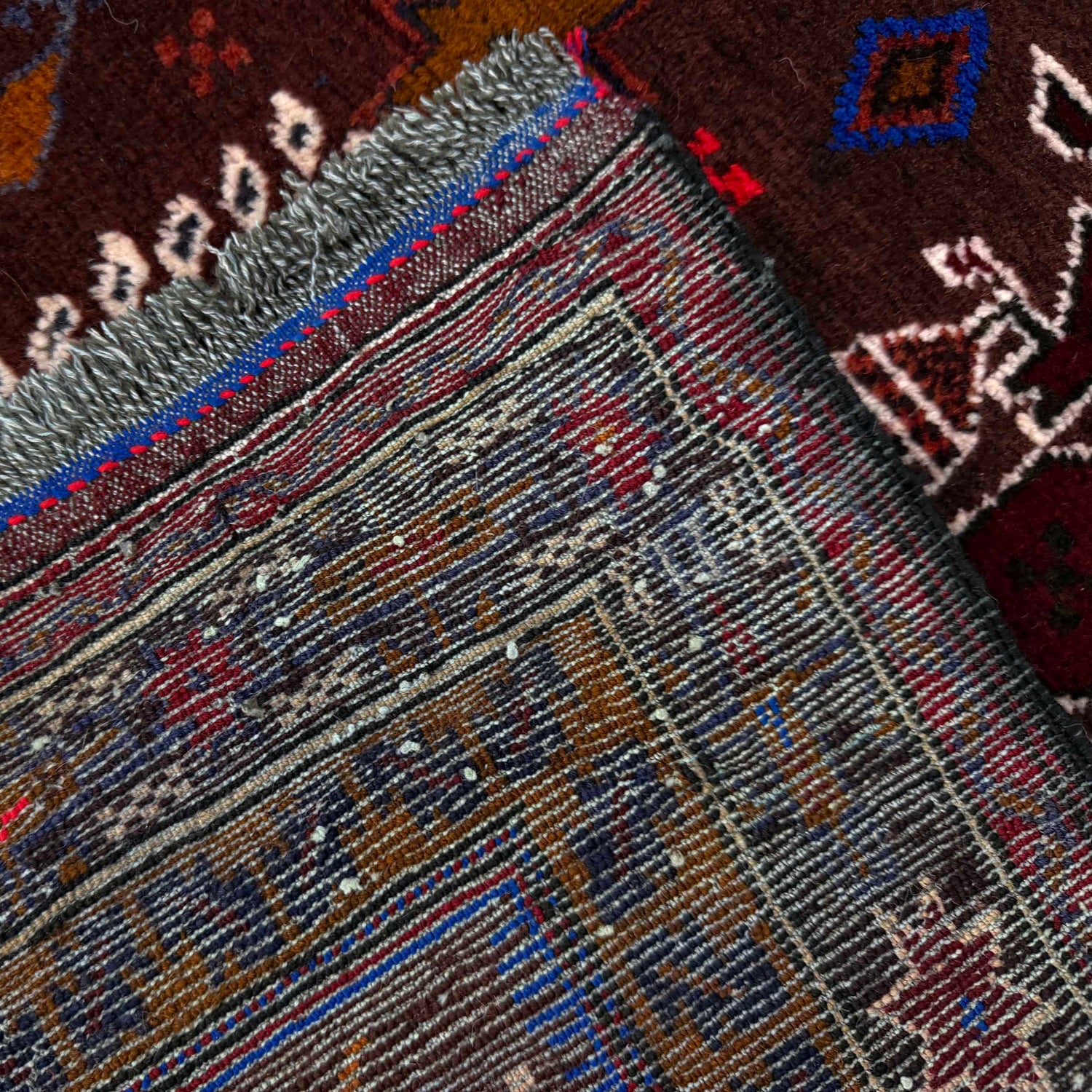 Baluchi Rug Handmade Multi Geometric 3x5 ft