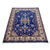 Jaldar Area Rug Handmade Blue Floral 4x6 ft