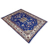 Jaldar Area Rug Handmade Blue Floral 4x6 ft