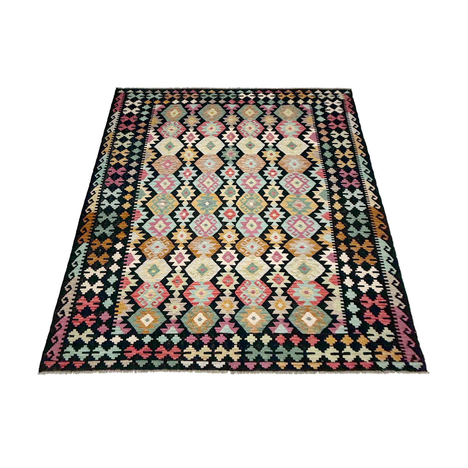 Handmade Multi Kilim Geometric 7x10 ft