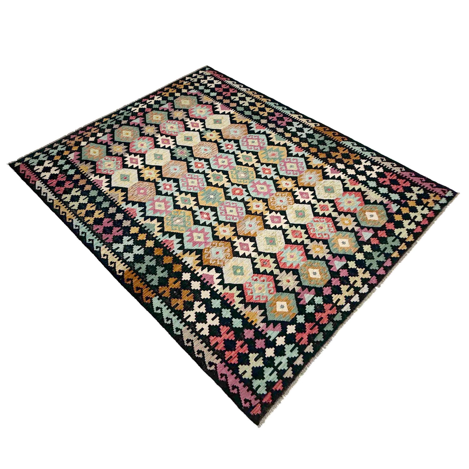 Handmade Multi Kilim Geometric 7x10 ft