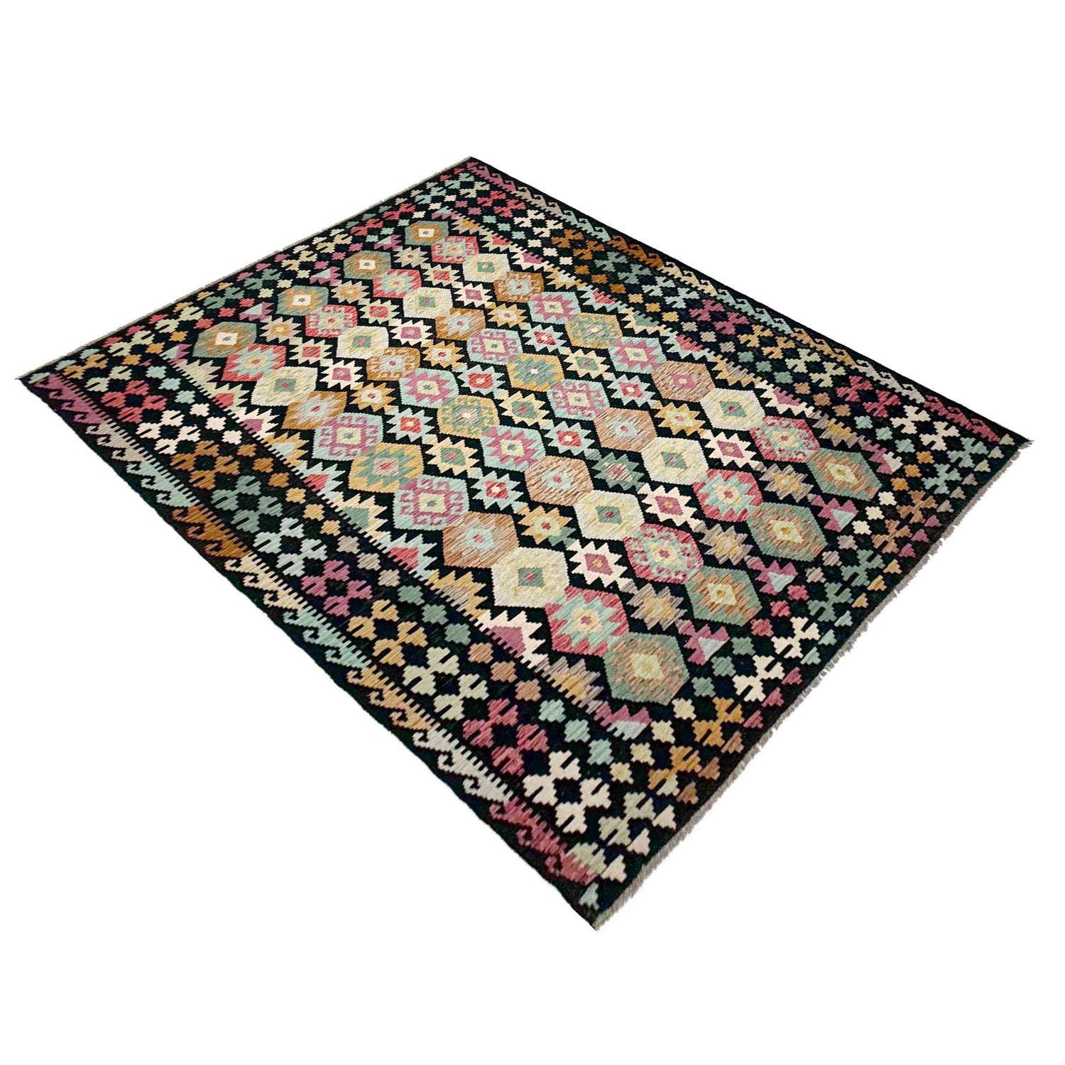 Handmade Multi Kilim Geometric 7x10 ft