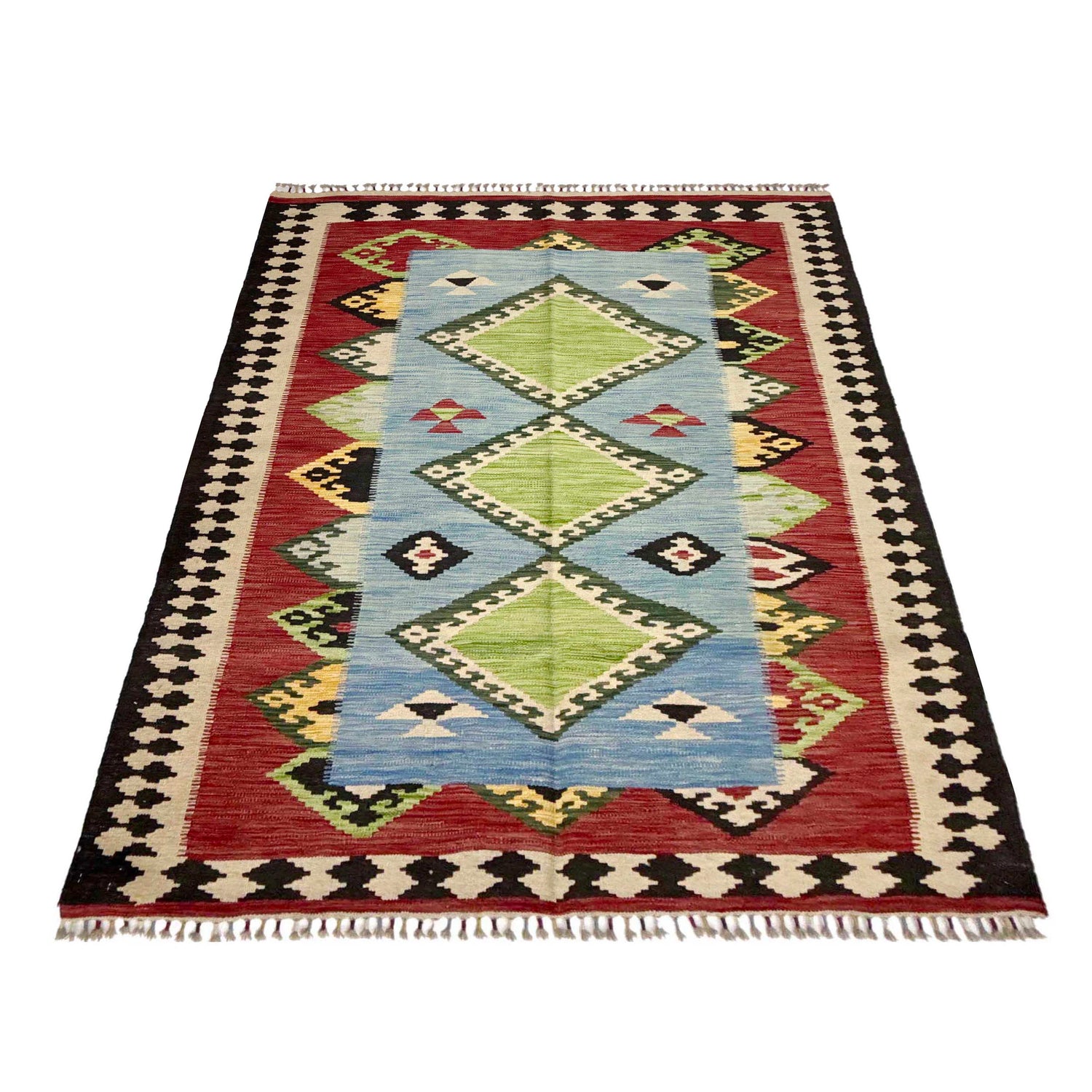 Handmade Multi Kilim Geometric 4x7 ft