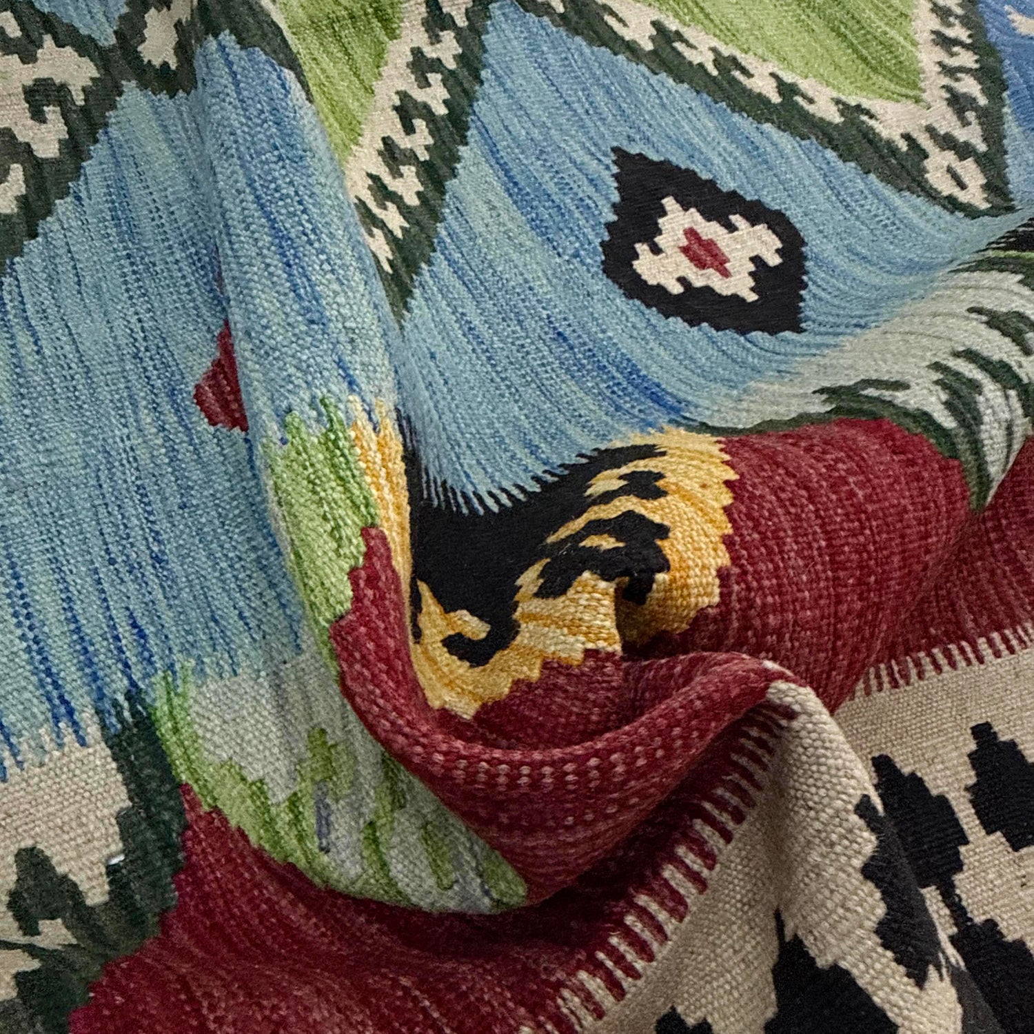 Handmade Multi Kilim Geometric 4x7 ft