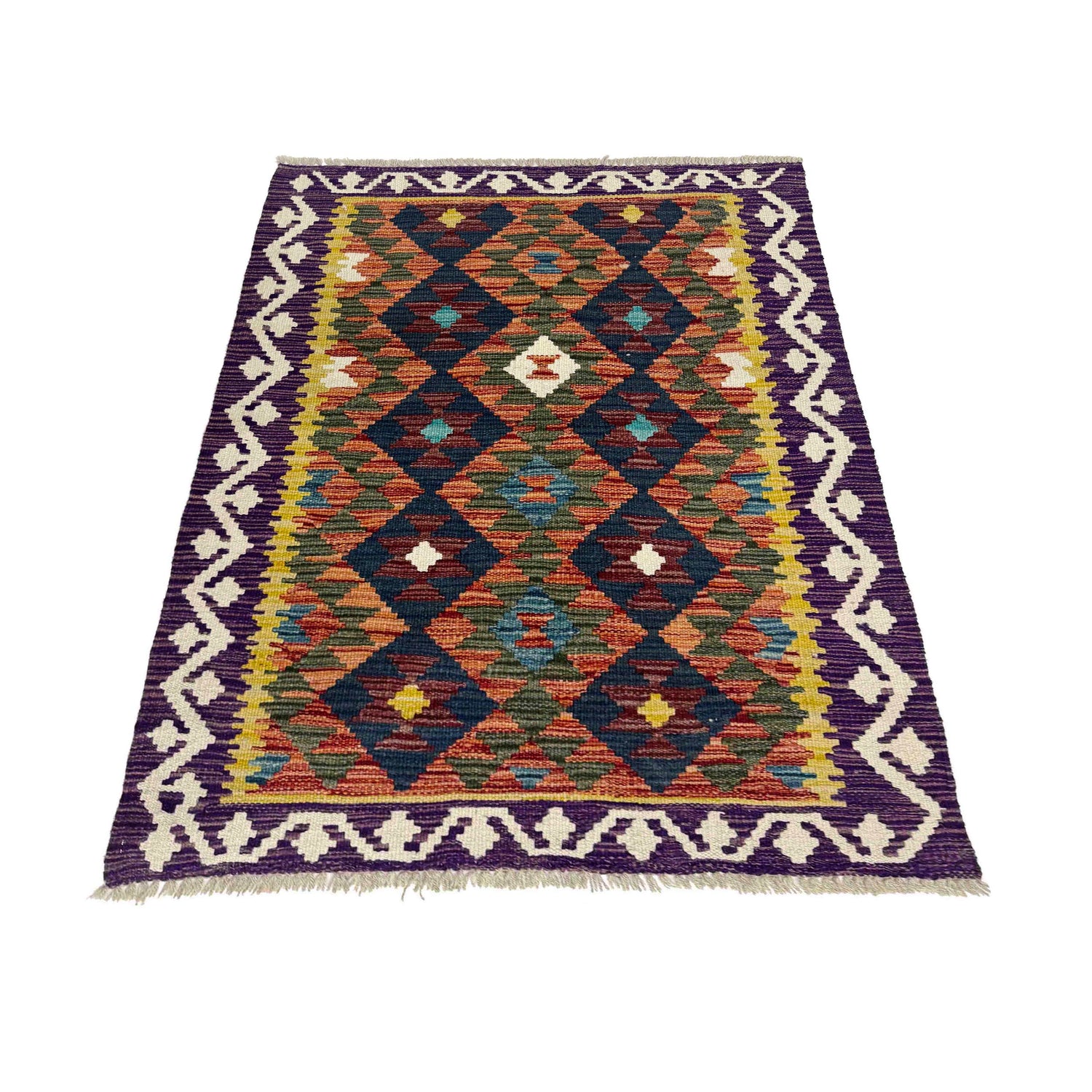 Handmade Multi Kilim Geometric 2x4 ft