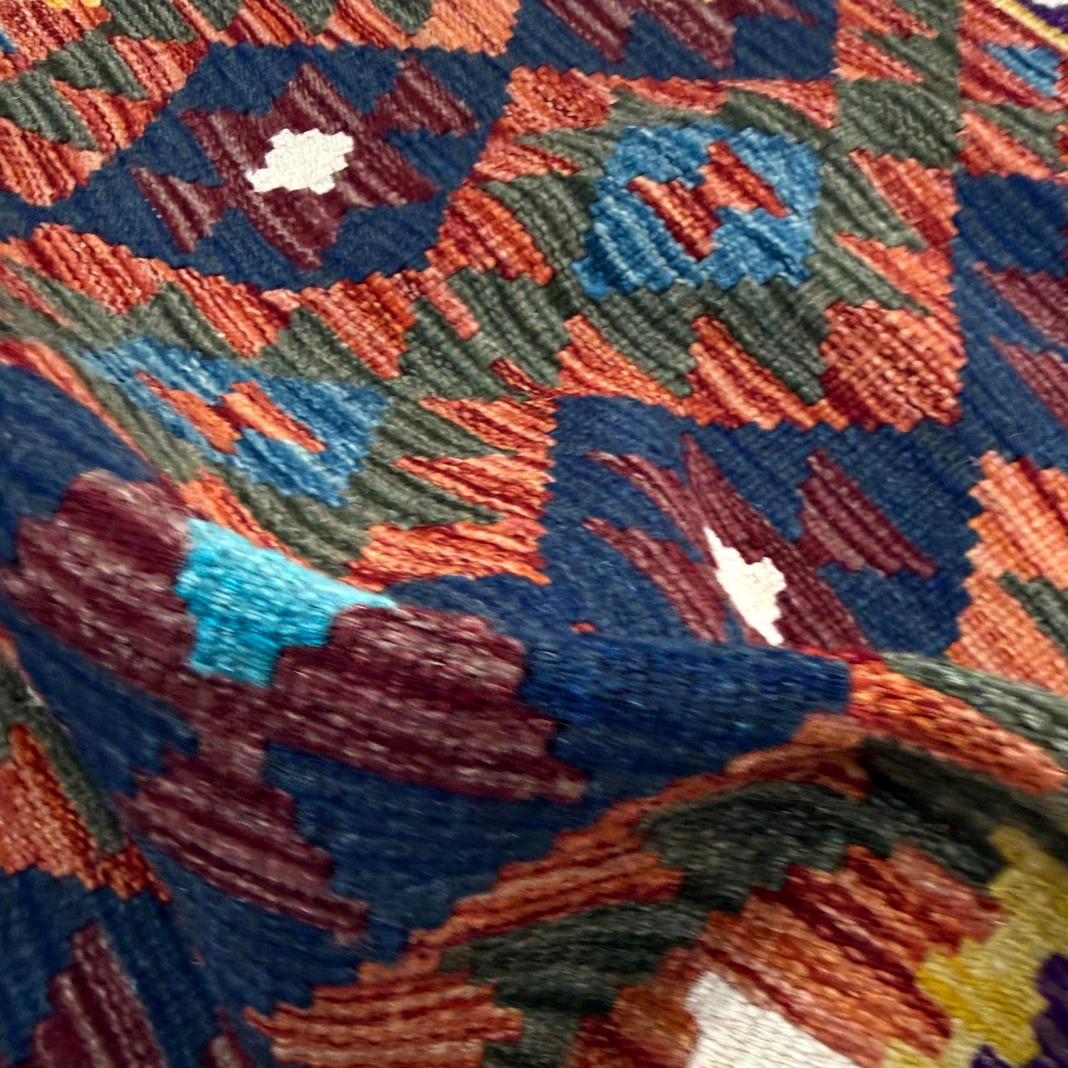 Handmade Multi Kilim Geometric 2x4 ft