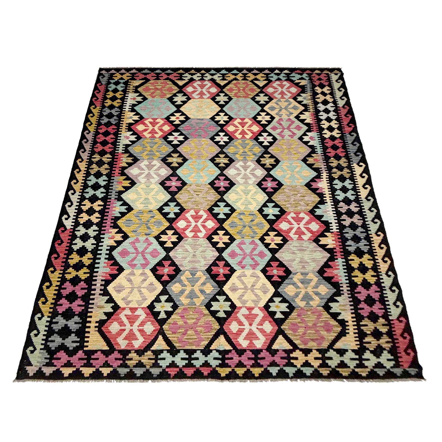 Handmade Multi Kilim Geometric 7x10 ft