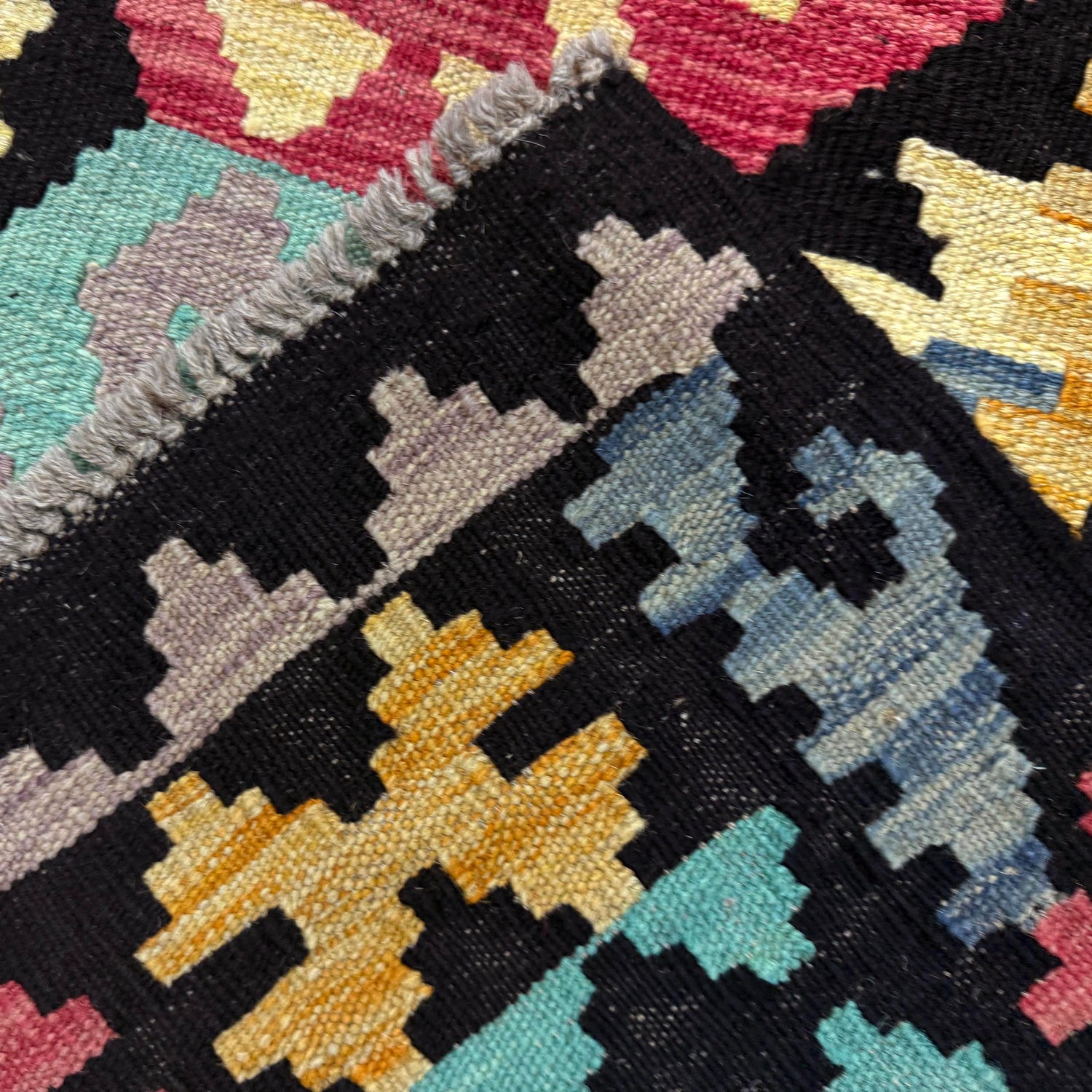 Handmade Multi Kilim Geometric 7x10 ft