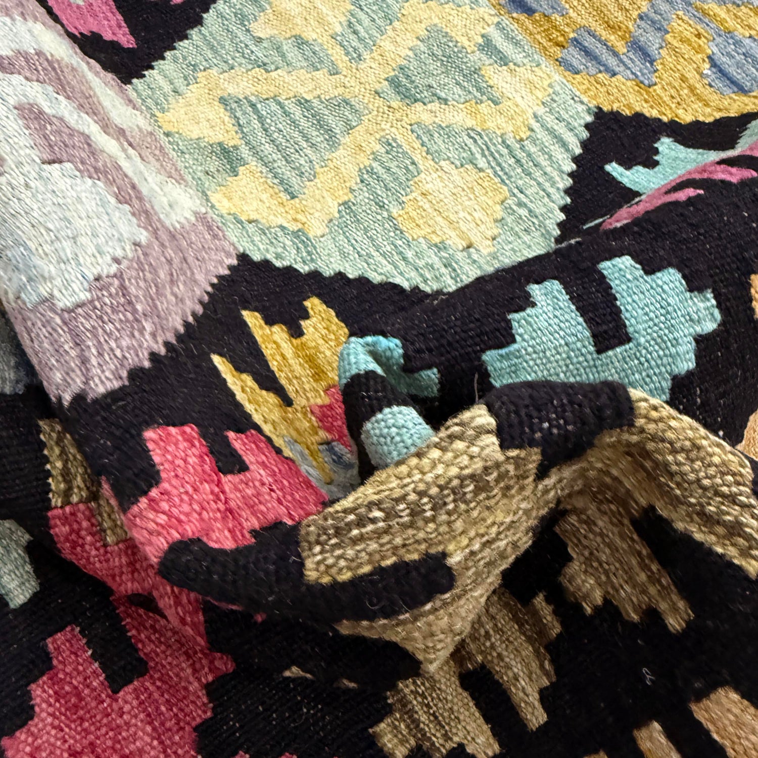 Handmade Multi Kilim Geometric 7x10 ft