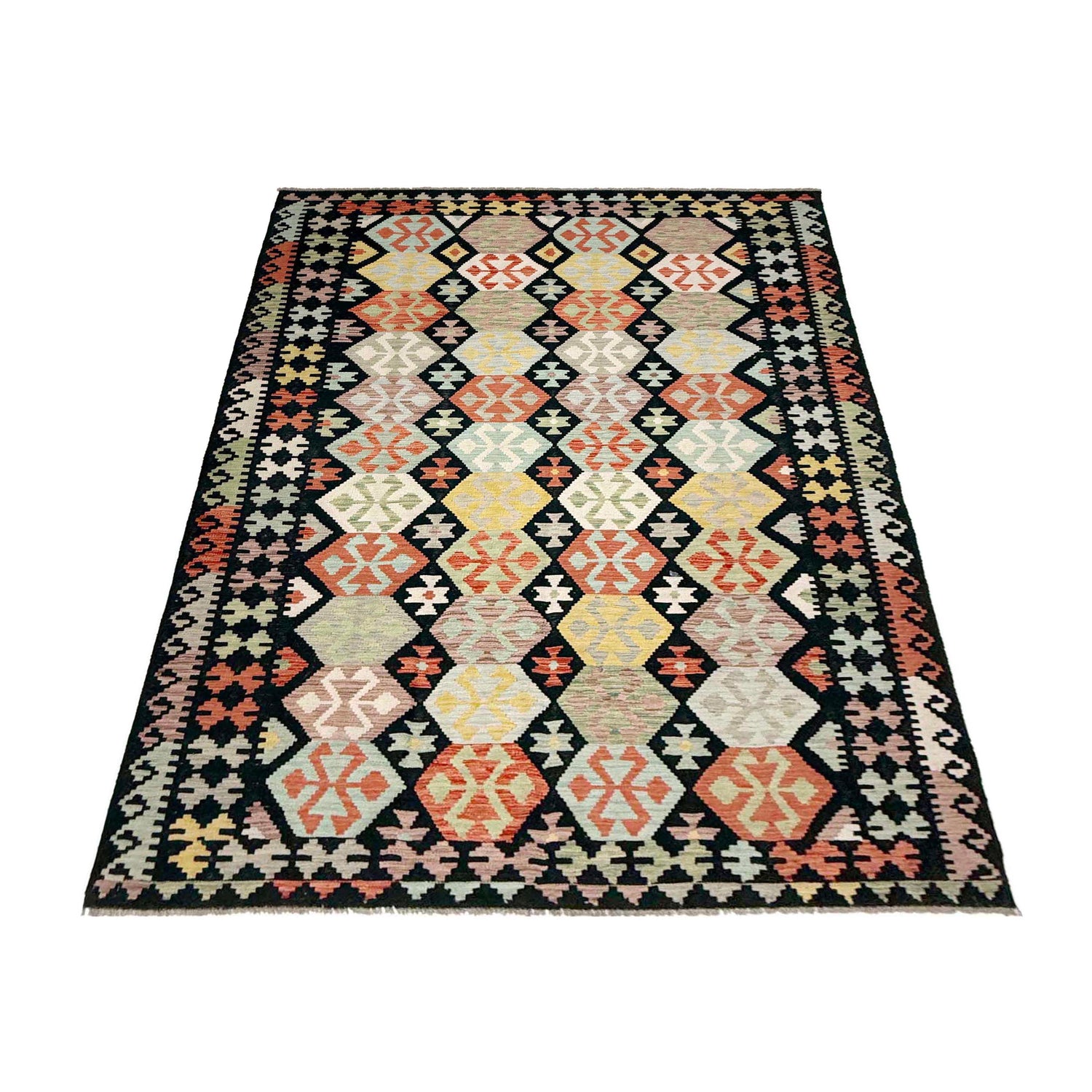 Handmade Multi Kilim Geometric 7x10 ft
