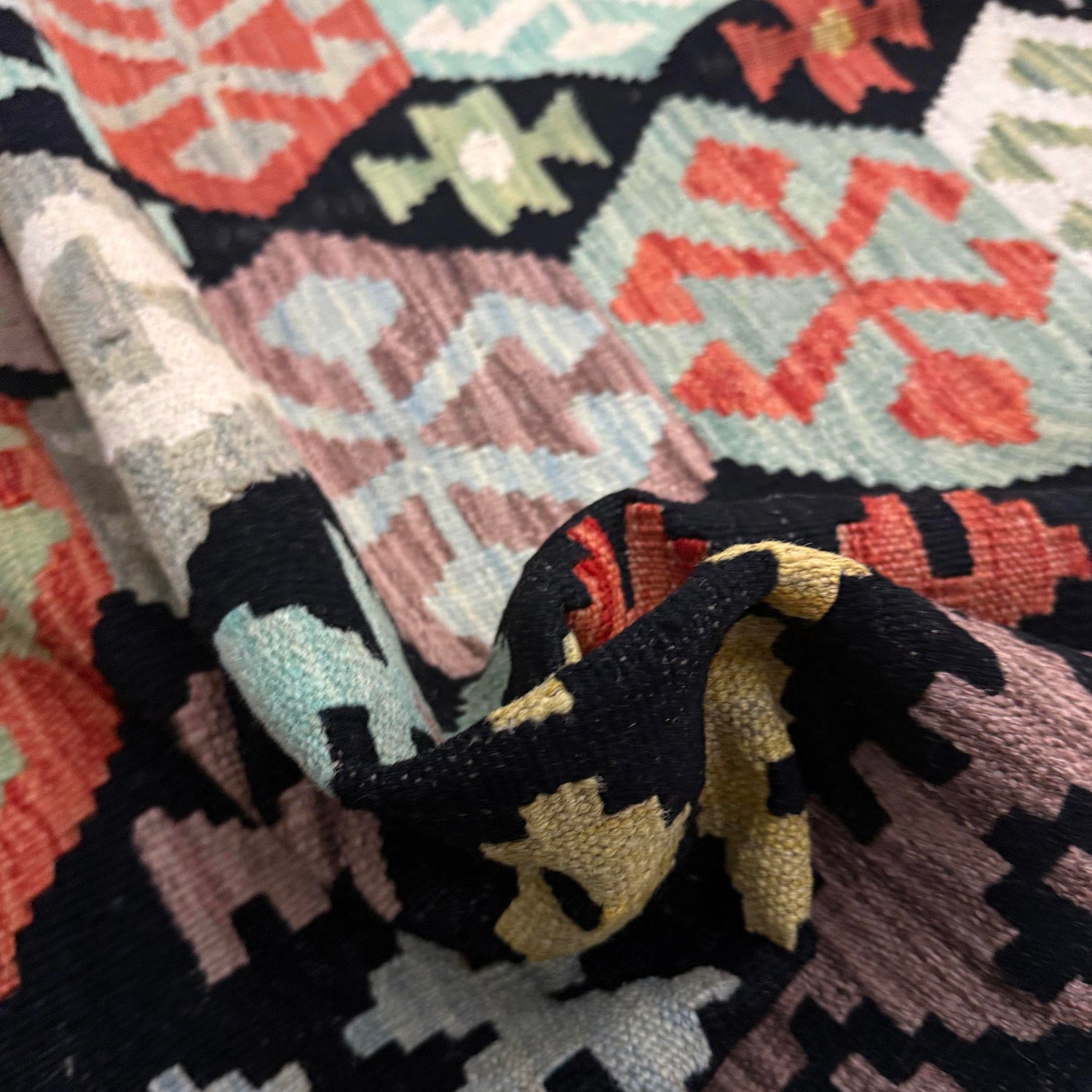 Handmade Multi Kilim Geometric 7x10 ft