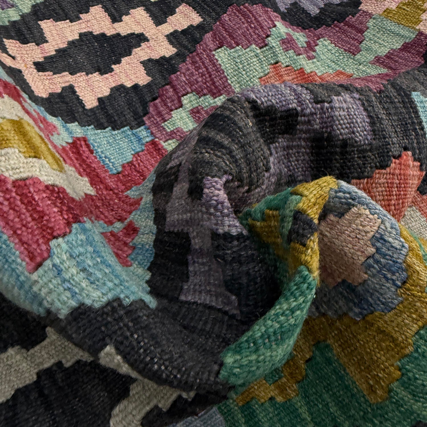 Handmade Multi Kilim Geometric 7x10 ft