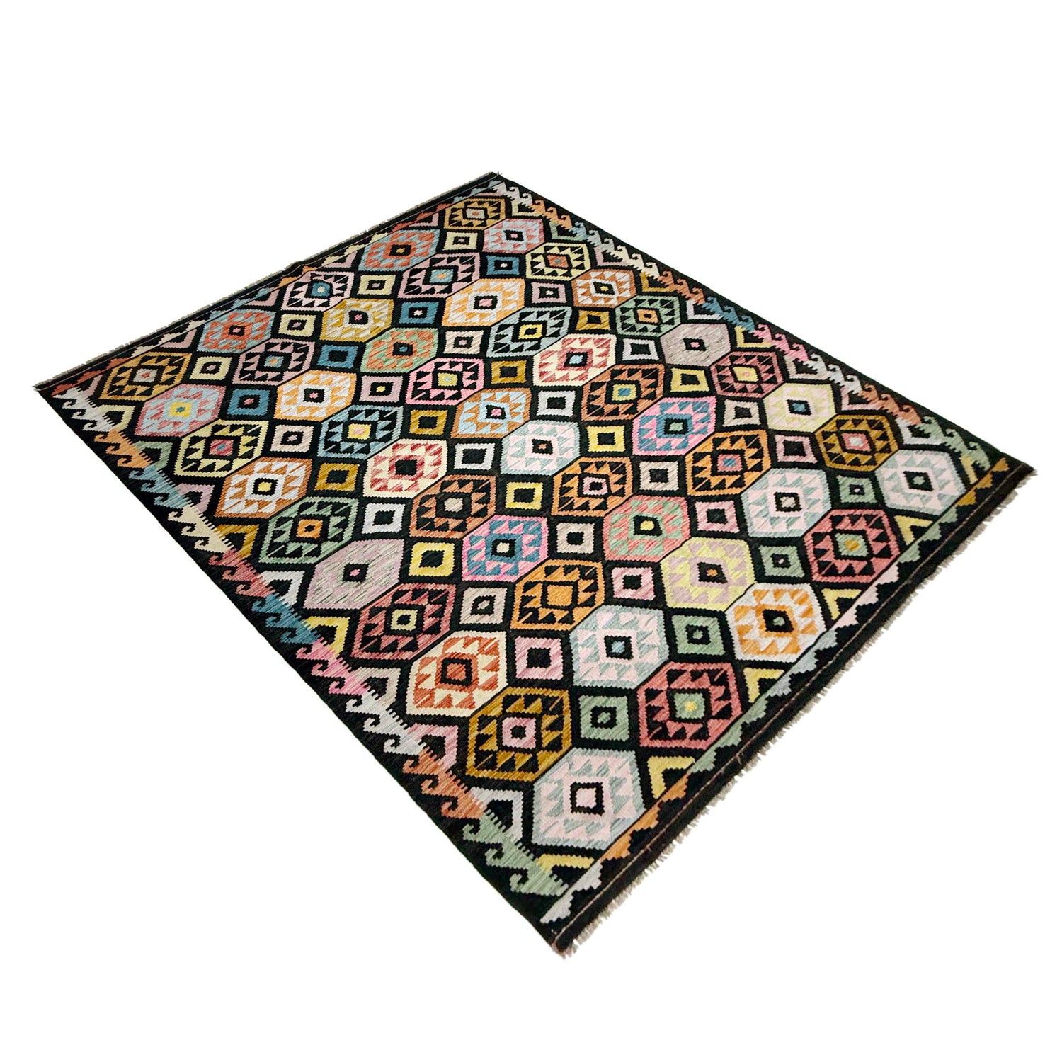 Handmade Multi Kilim Geometric 7x10 ft