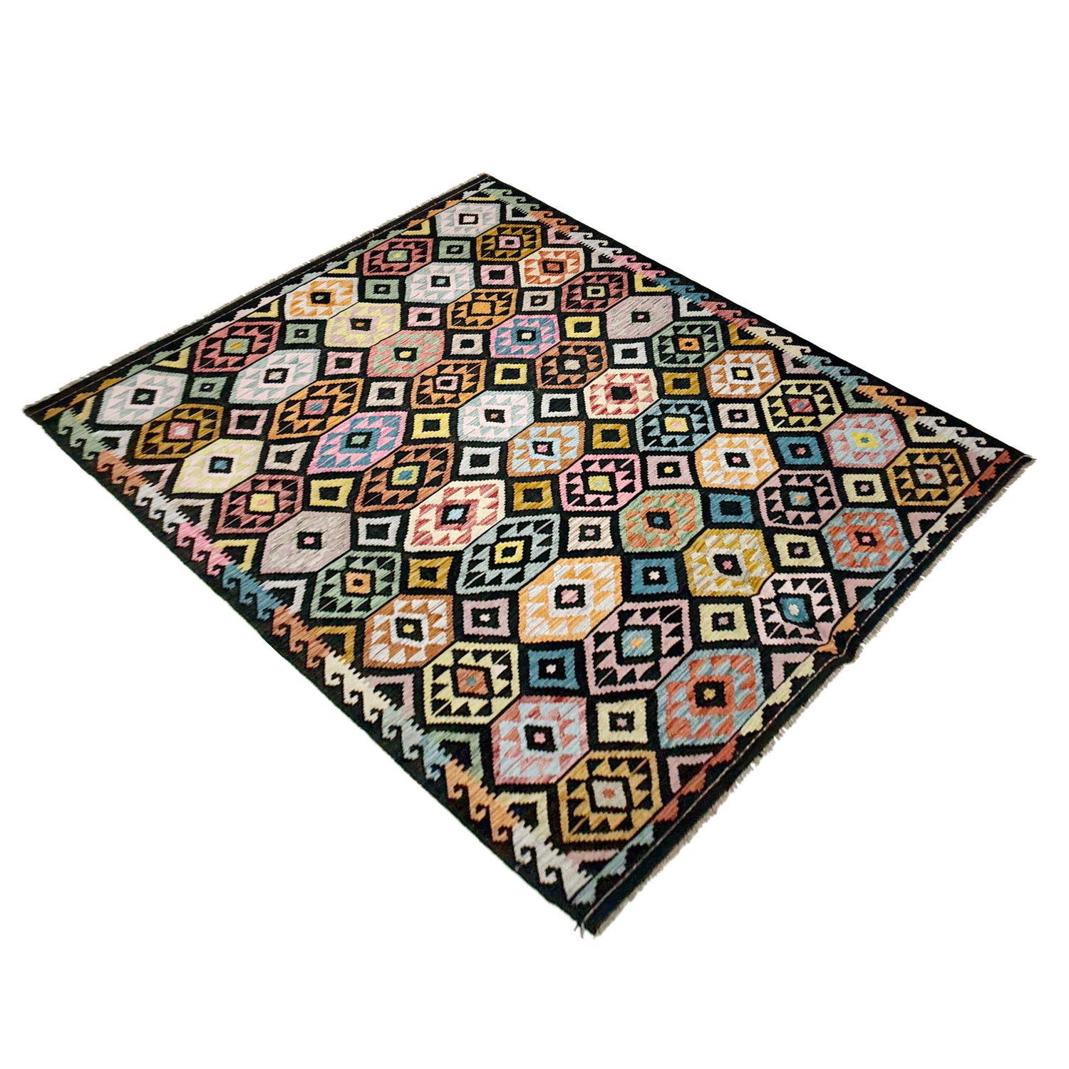 Handmade Multi Kilim Geometric 7x10 ft