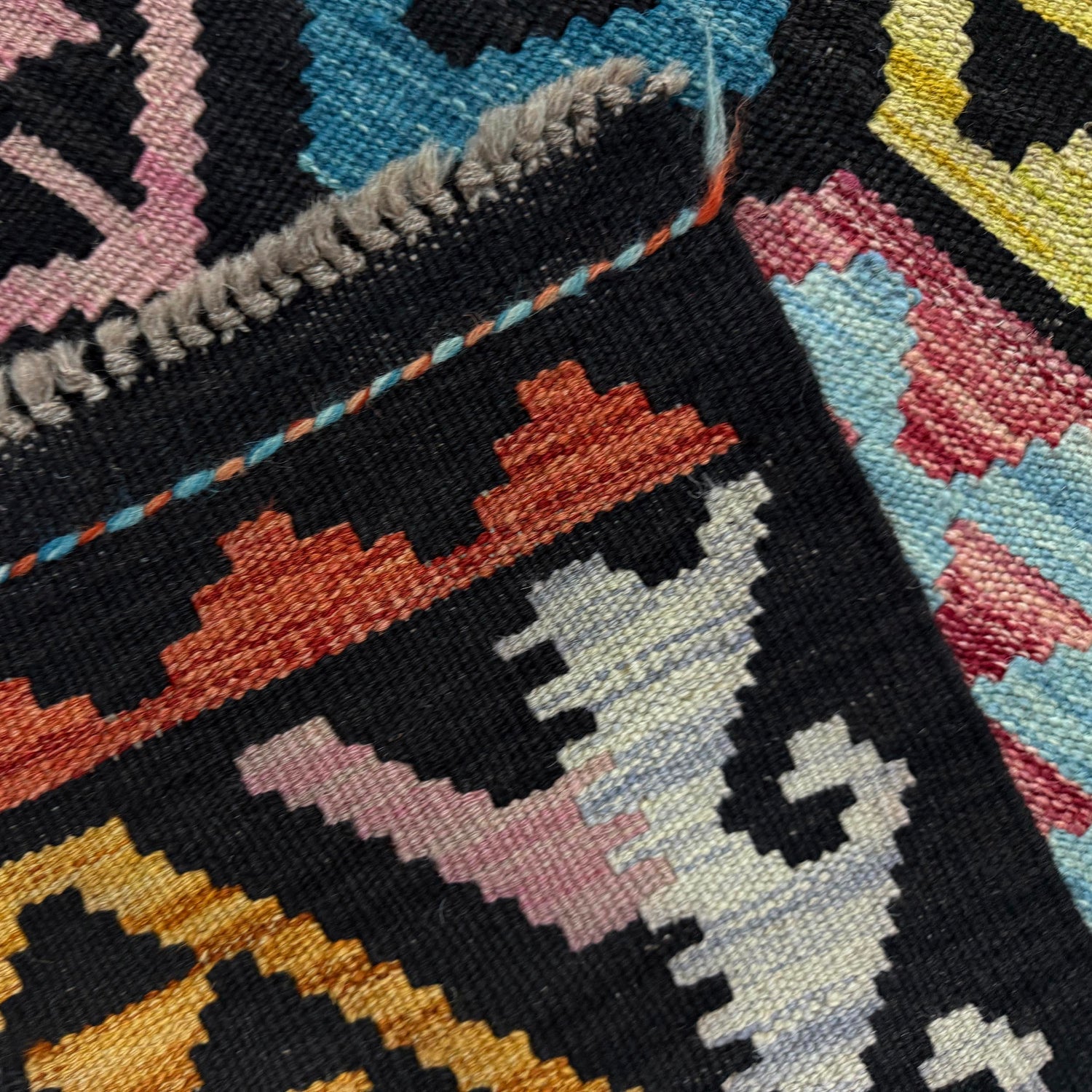 Handmade Multi Kilim Geometric 7x10 ft