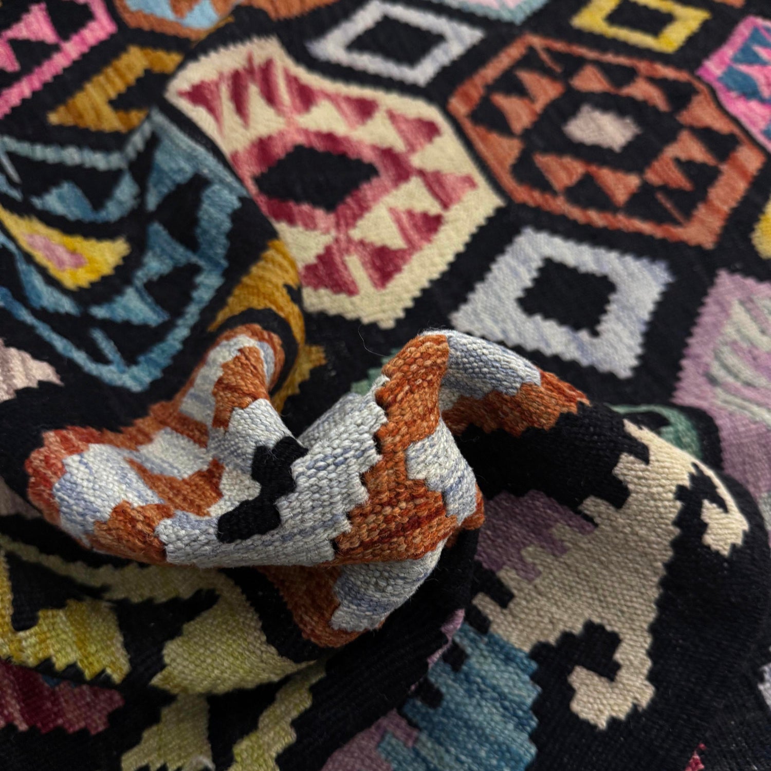 Handmade Multi Kilim Geometric 7x10 ft