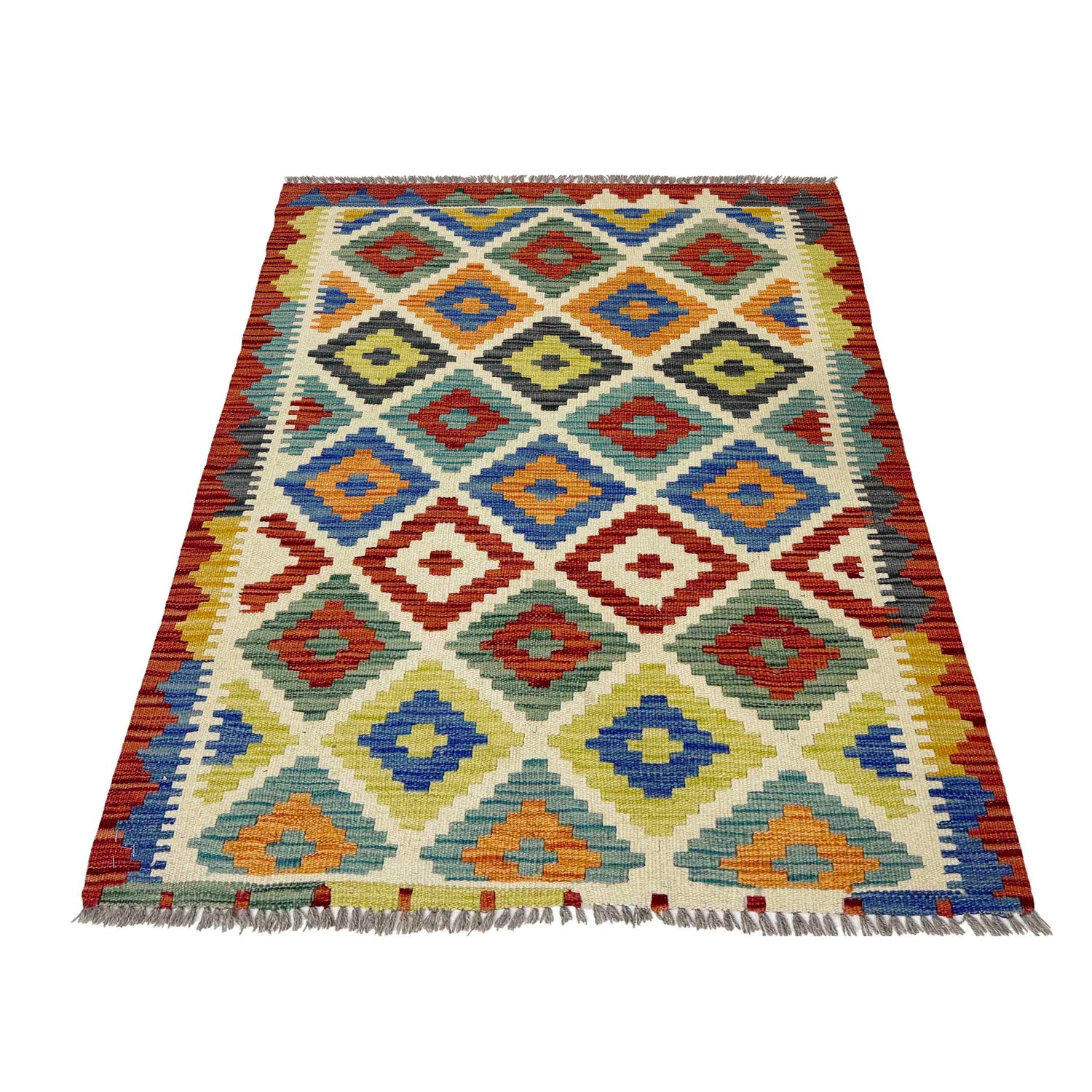 Handmade Multi Kilim Geometric 2x4 ft