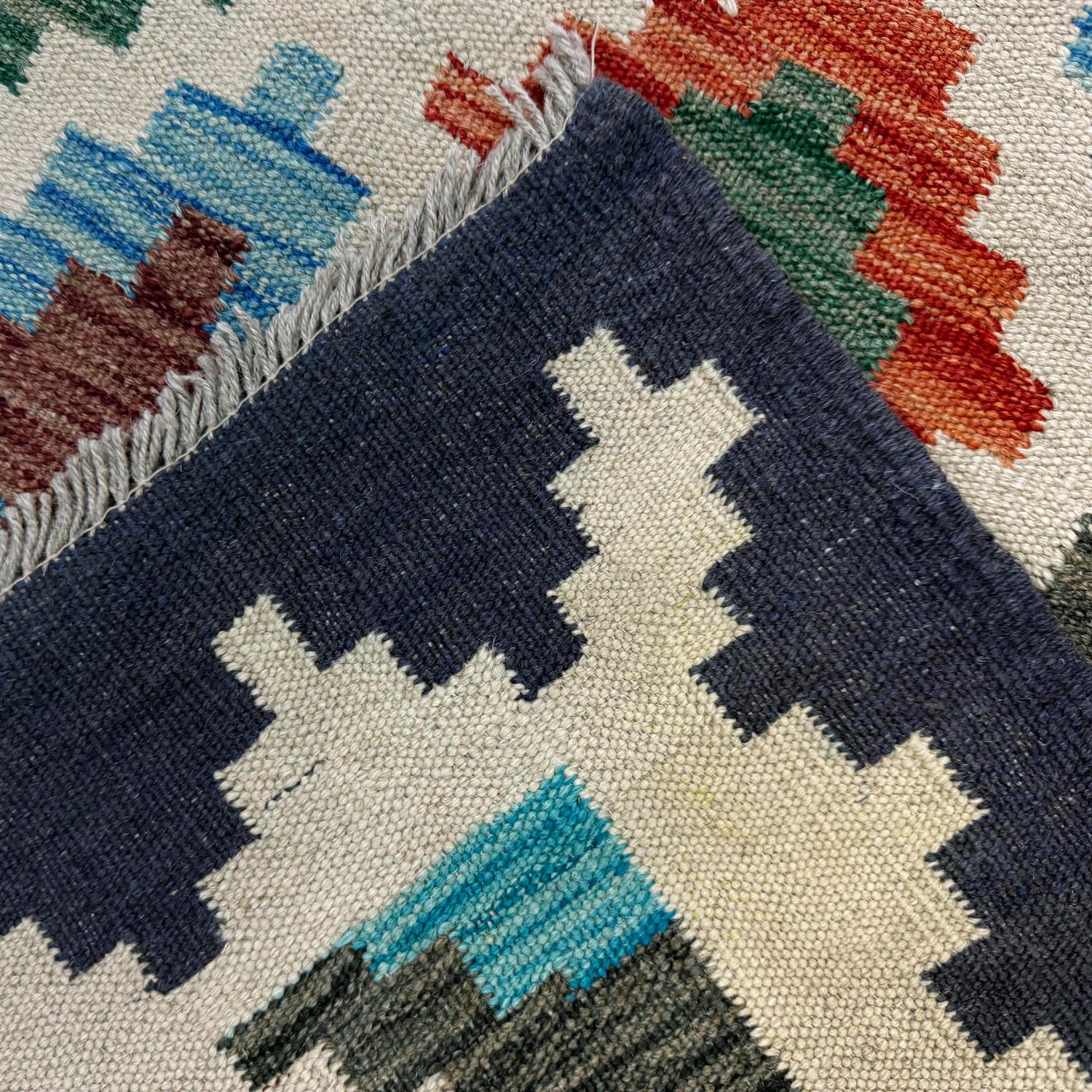 Handmade Multi Kilim Geometric 4x7 ft