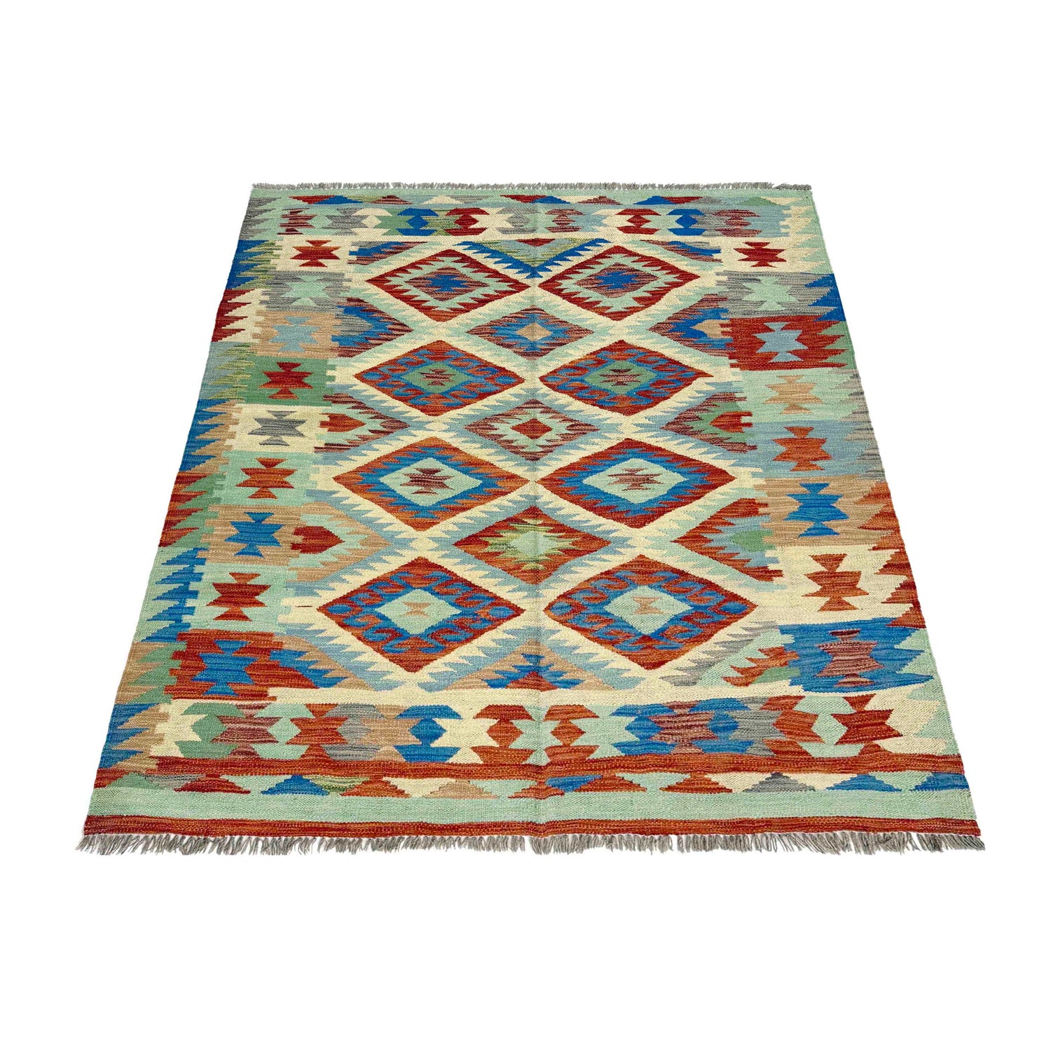Handmade Multi Kilim Geometric 4x7 ft