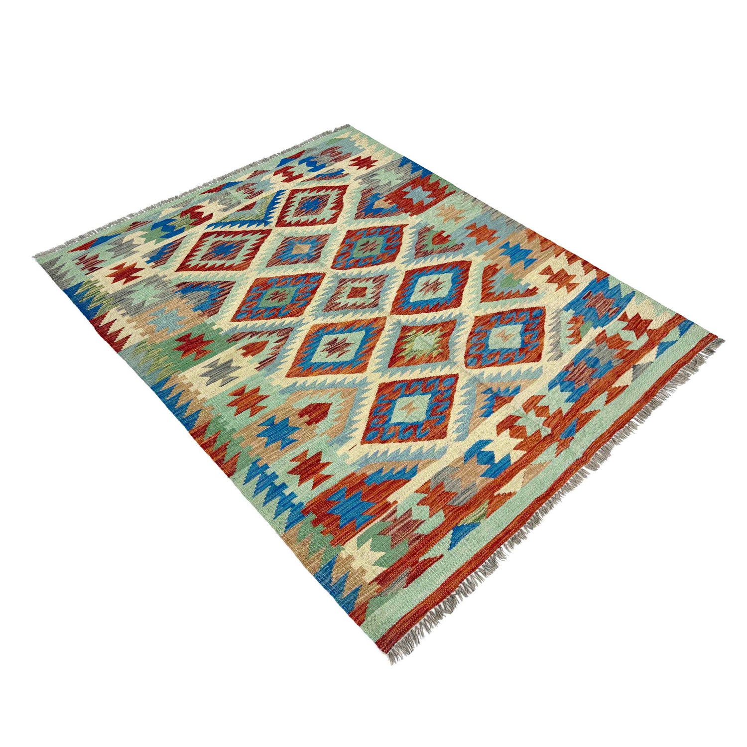 Handmade Multi Kilim Geometric 4x7 ft