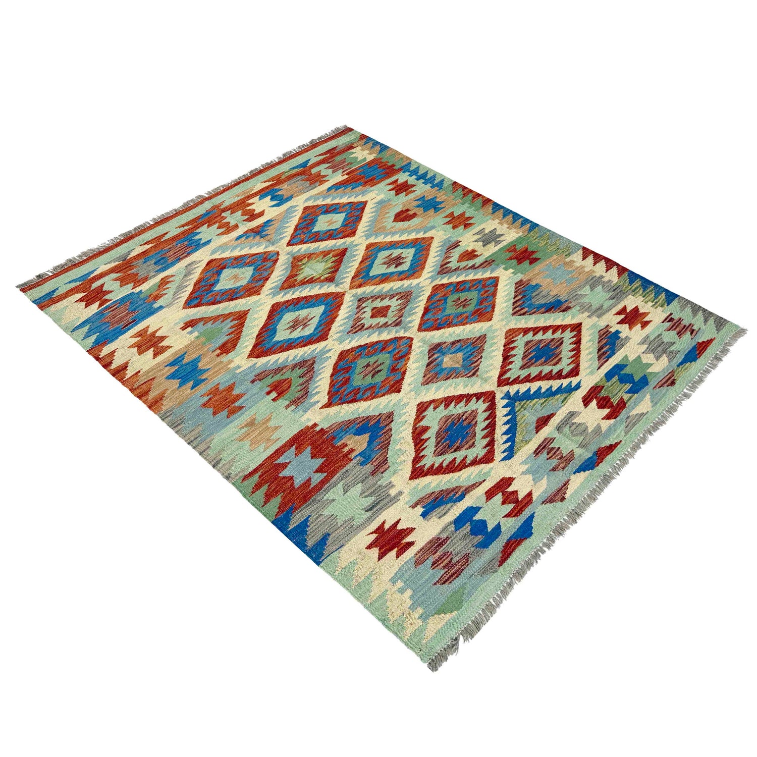 Handmade Multi Kilim Geometric 4x7 ft