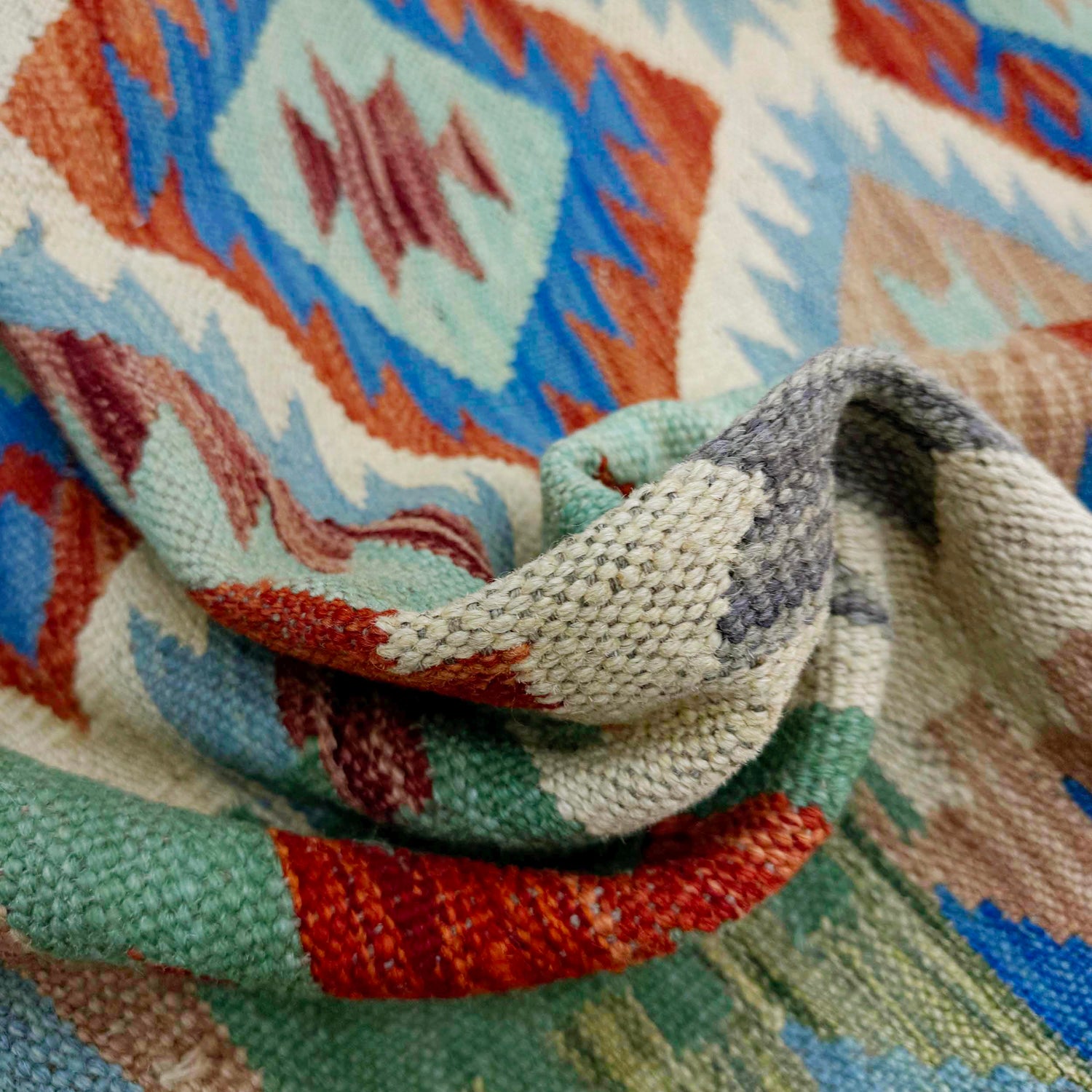 Handmade Multi Kilim Geometric 4x7 ft