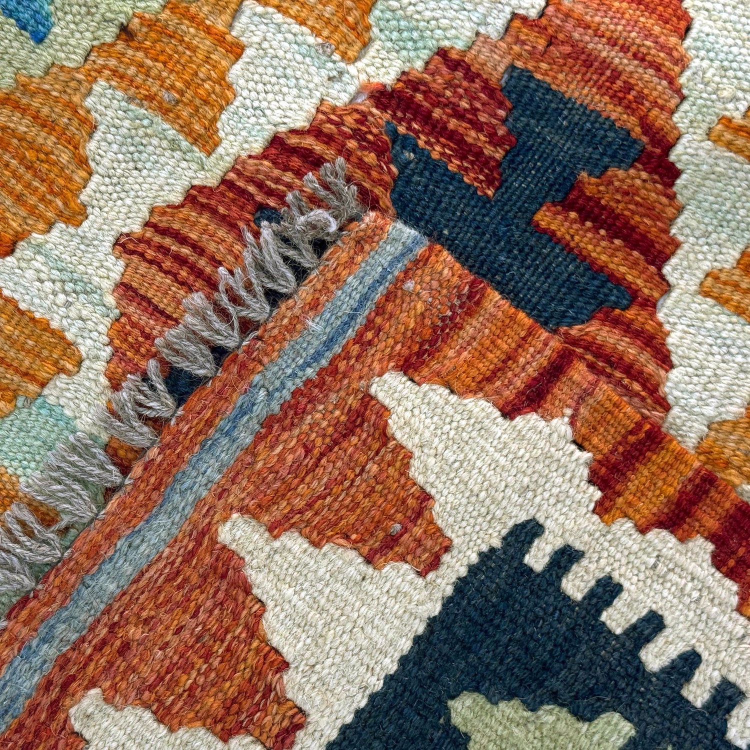 Handmade Multi Kilim Geometric 2x4 ft