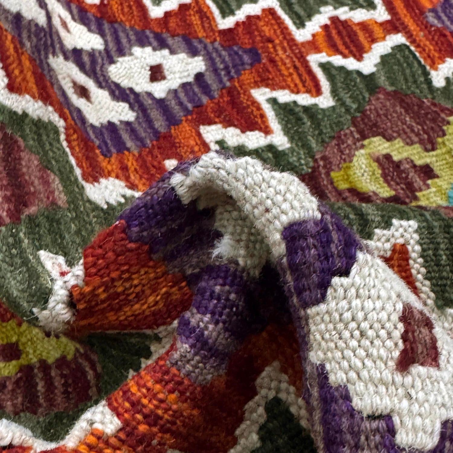 Handmade Multi Kilim Geometric 2x4 ft