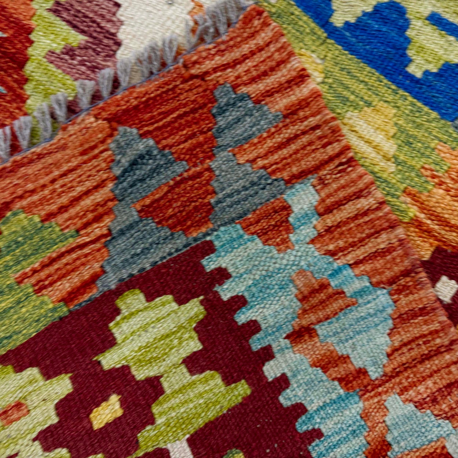 Handmade Multi Kilim Geometric 4x7 ft