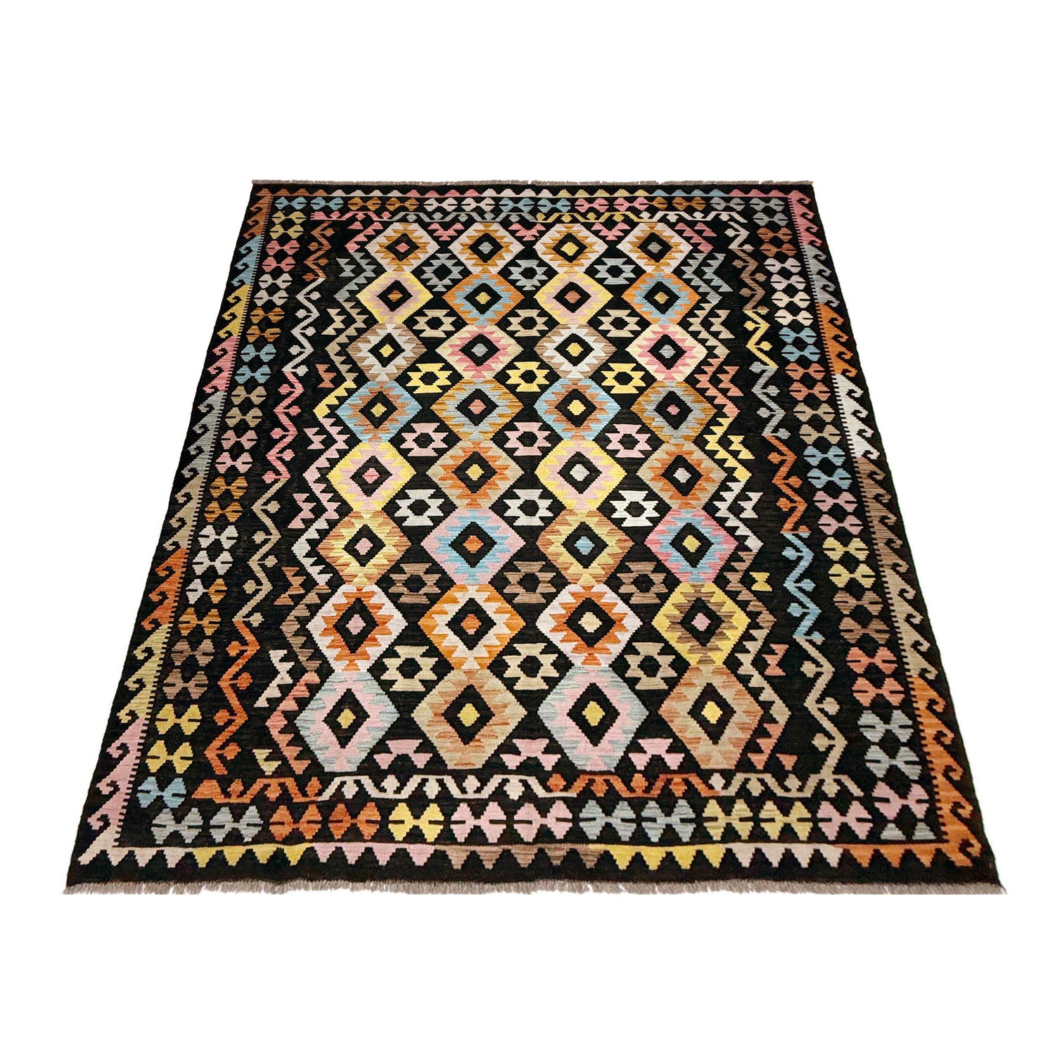 Handmade Multi Kilim Geometric 7x10 ft