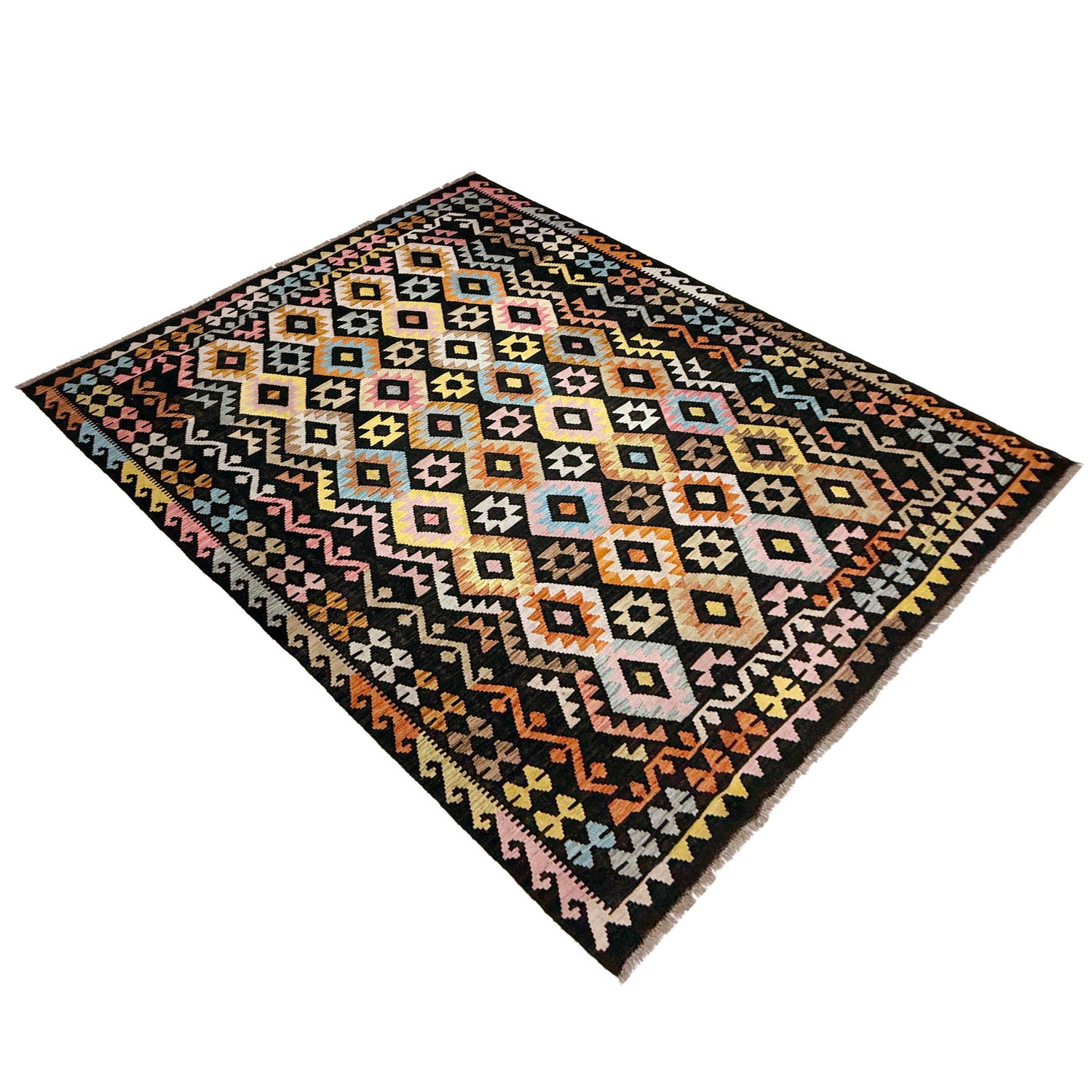 Handmade Multi Kilim Geometric 7x10 ft