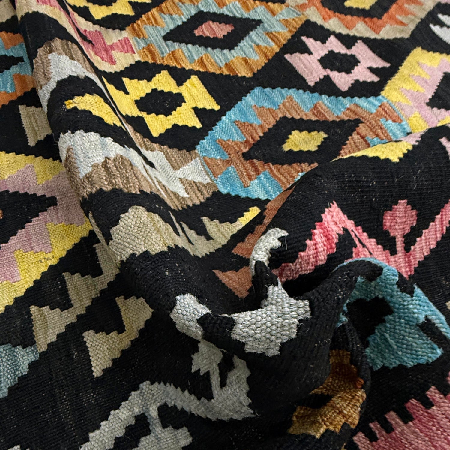 Handmade Multi Kilim Geometric 7x10 ft
