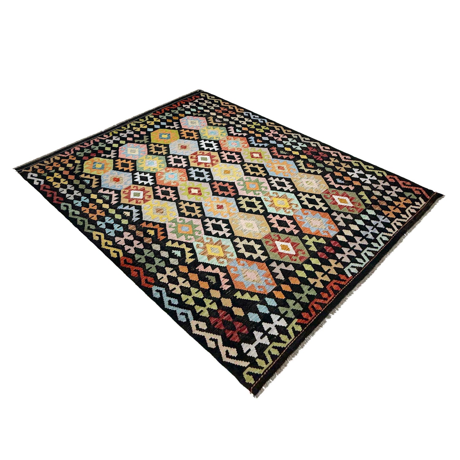 Handmade Multi Kilim Geometric 7x10 ft