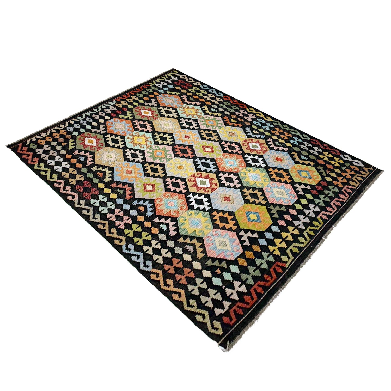 Handmade Multi Kilim Geometric 7x10 ft