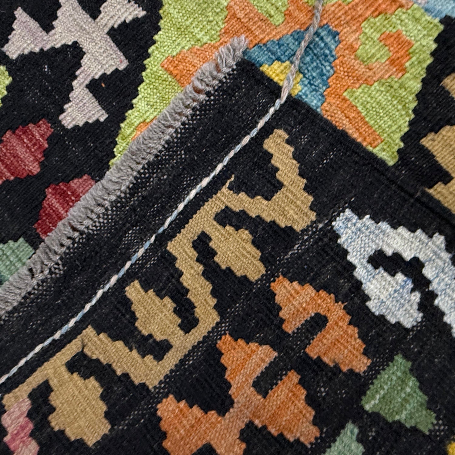 Handmade Multi Kilim Geometric 7x10 ft