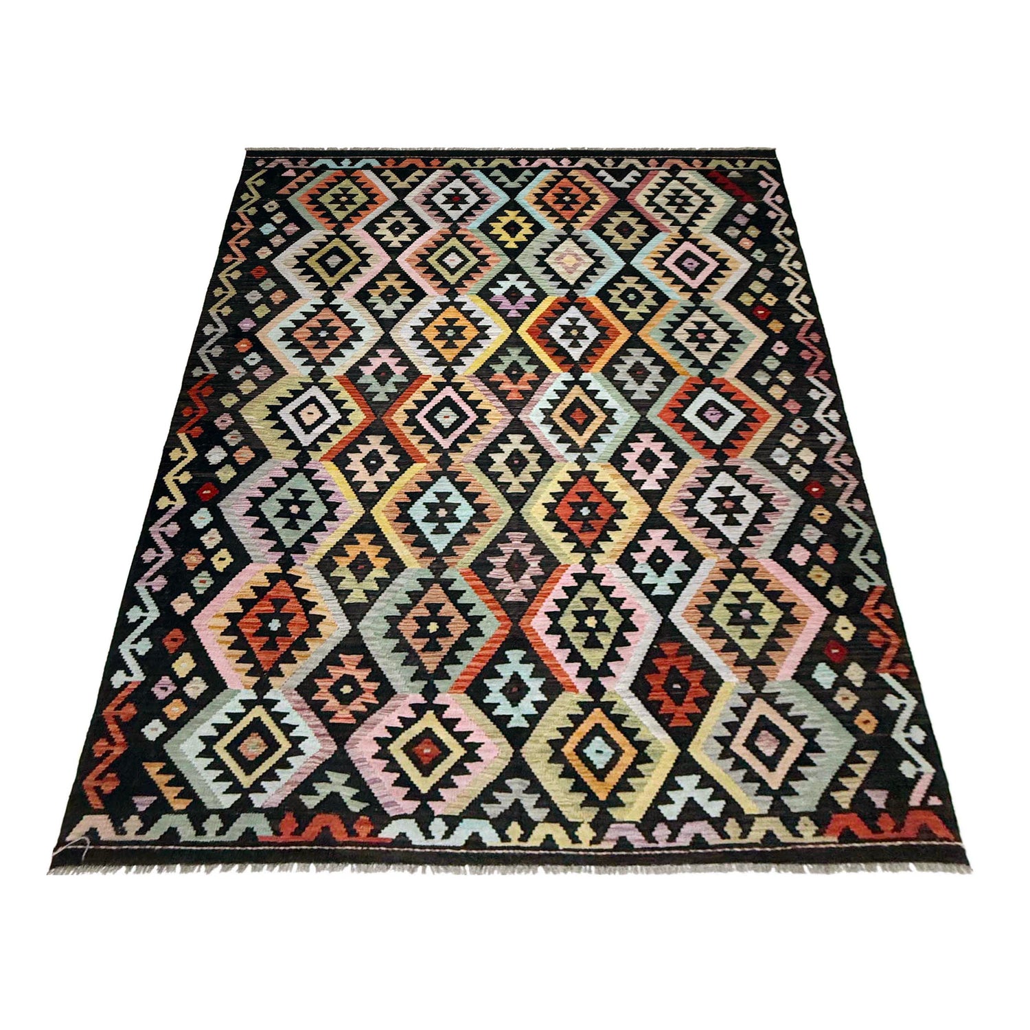 Handmade Multi Kilim Geometric 7x10 ft