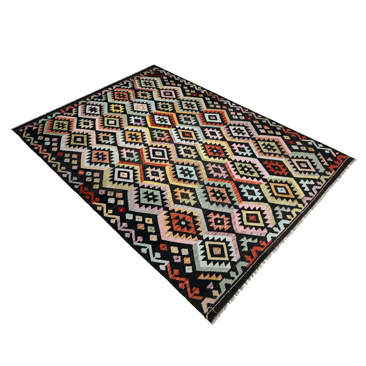 Handmade Multi Kilim Geometric 7x10 ft