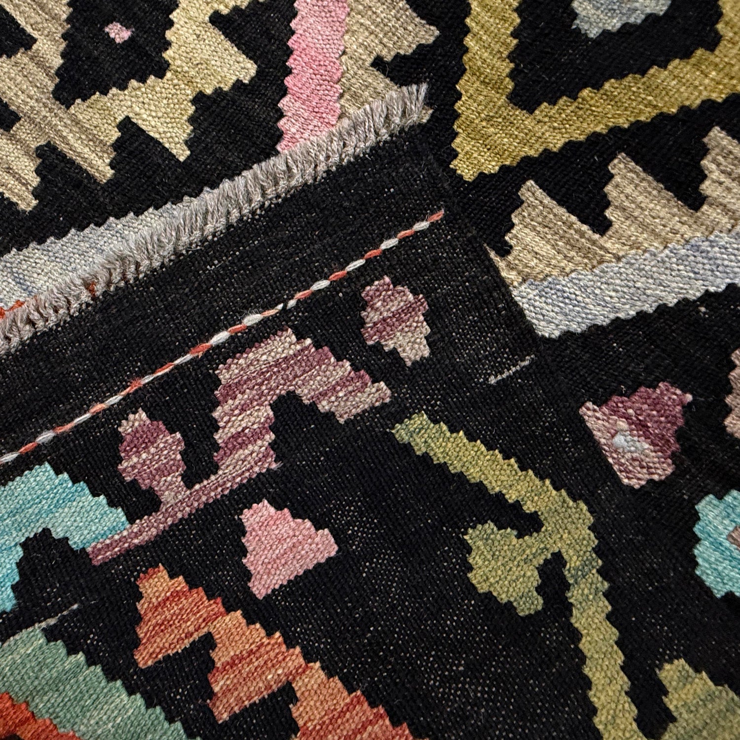 Handmade Multi Kilim Geometric 7x10 ft