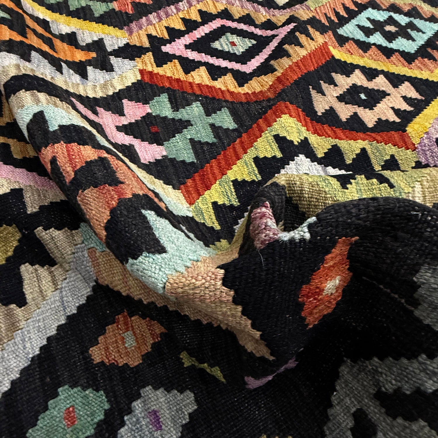 Handmade Multi Kilim Geometric 7x10 ft